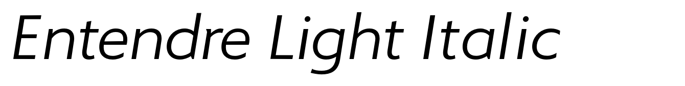 Entendre Light Italic